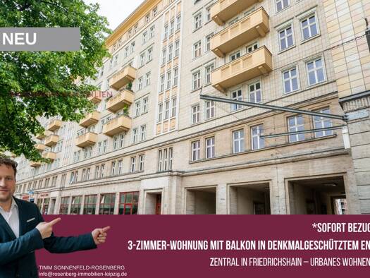 Wohnung zum Kauf 449.900 € 3 Zimmer 88,4 m² 4. Geschoss Karl-Marx-Allee 54 Friedrichshain Berlin Friedrichshain 10243