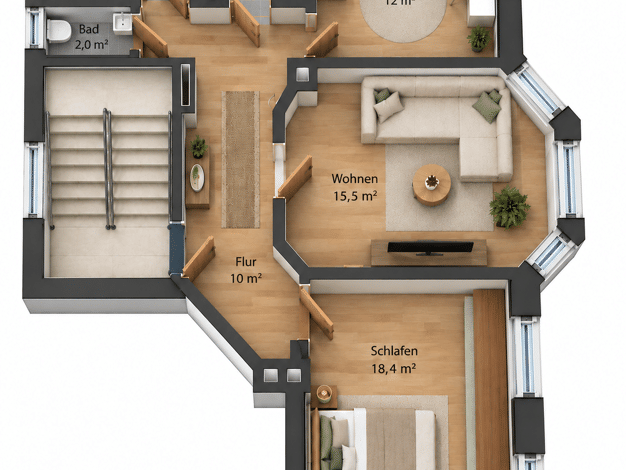 Wohnung zum Kauf provisionsfrei 319.900 € 3 Zimmer 70 m² Geschoss 2/3 frei ab sofort Bleiweiß Nürnberg 90461