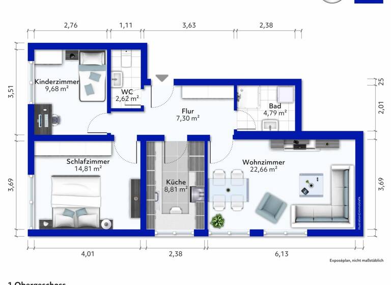 Wohnung zum Kauf provisionsfrei 229.000 € 3 Zimmer 69,6 m²<br/>Wohnfläche 1.<br/>Geschoss Beihingen Freiberg 71691