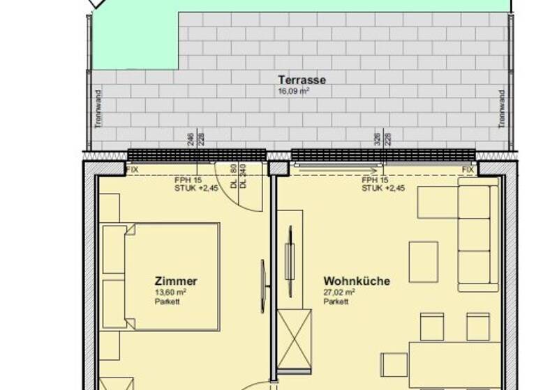 Wohnung zum Kauf - Erstbezug 561.600 € 2 Zimmer 60 m² Franz-Glaser-Gasse 30 Wien 1170