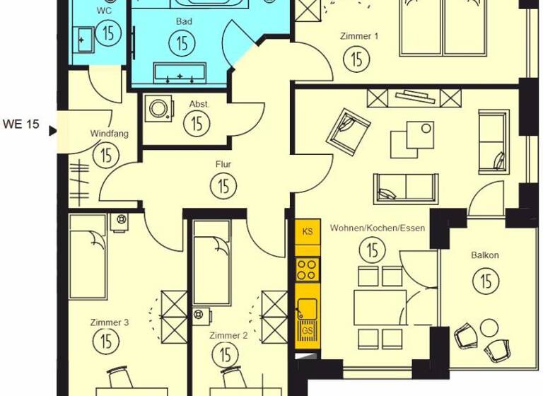 Wohnung zur Miete 1.468 € 4 Zimmer 92,6 m²<br/>Wohnfläche 2.<br/>Geschoss 15.07.2025<br/>Verfügbarkeit William-Zipperer-Straße 80 Altlindenau Leipzig 04177