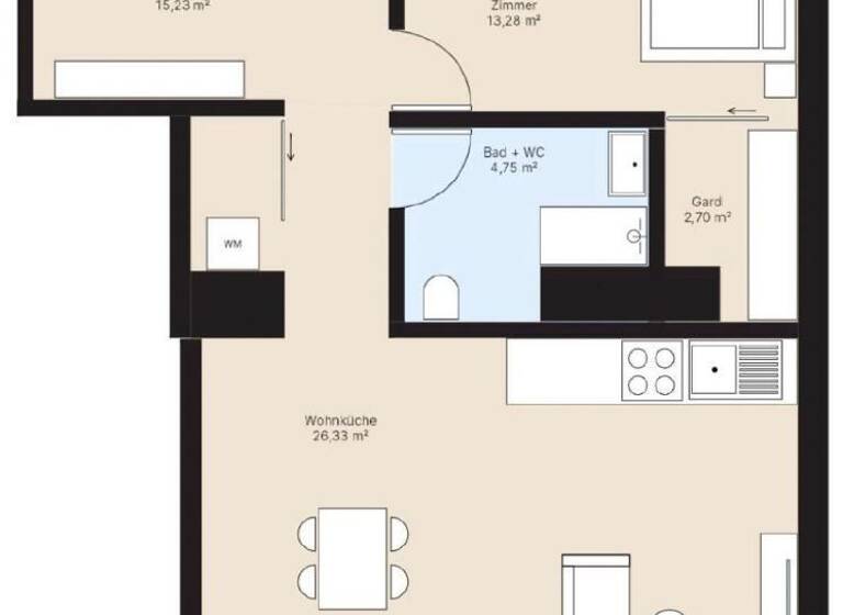 Wohnung zum Kauf 489.000 € 2 Zimmer 62,3 m² Wien 1150