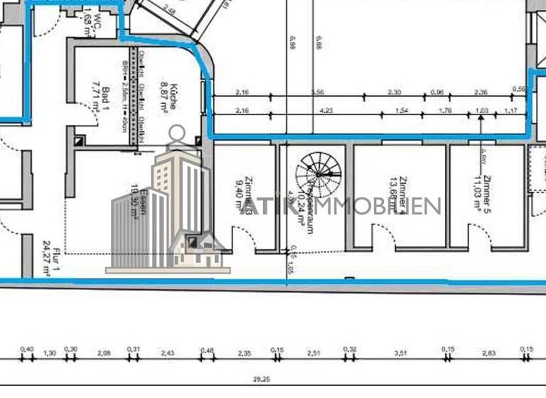 Maisonette zur Miete 1.900 € 7 Zimmer 217 m² 2. Geschoss Quadrate Mannheim 68161