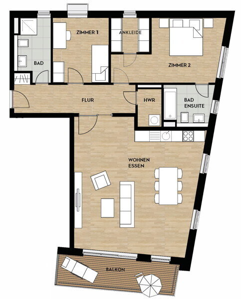 Wohnung zur Miete 1.500 € 3 Zimmer 108,7 m²<br/>Wohnfläche 1.<br/>Geschoss 01.03.2025<br/>Verfügbarkeit Kohlensiepenstraße 30 Schüren-Alt Dortmund-Schüren 44269