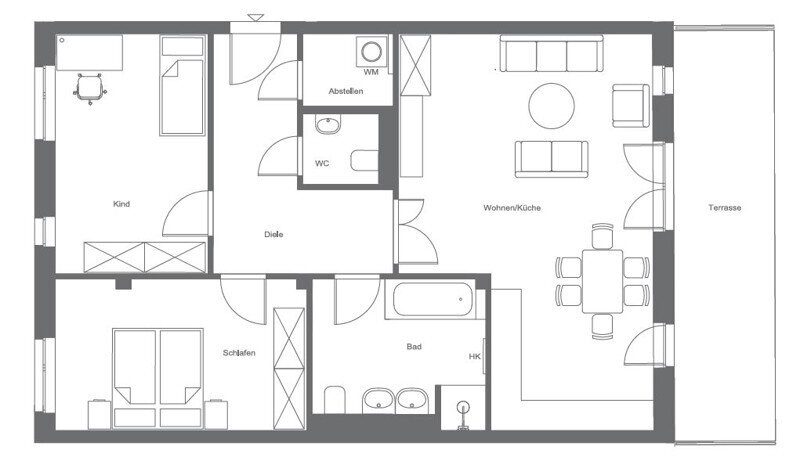 Wohnung zur Miete 1.267 € 3 Zimmer 98,3 m²<br/>Wohnfläche Querstraße 26 Zentrum - Ost Leipzig-Zentrum Mitte 04103