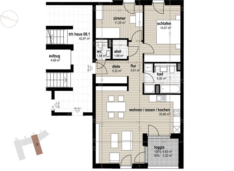 Wohnung zur Miete 1.340 € 3 Zimmer 85,6 m²<br/>Wohnfläche 4.<br/>Geschoss 01.07.2025<br/>Verfügbarkeit Stadtmitte Neu-Ulm 89231