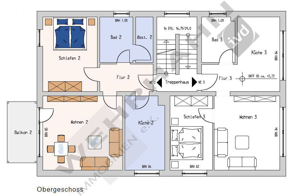 Wohnung zum Kauf provisionsfrei 279.000 € 2 Zimmer 64 m²<br/>Wohnfläche 1.<br/>Geschoss Hamburger Straße 18 Bargteheide 22941