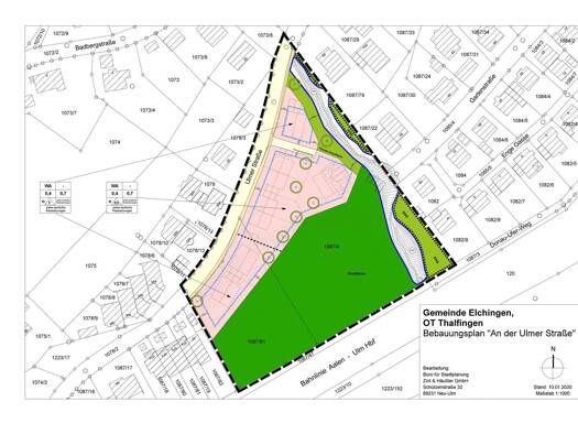 Grundstück zur Miete provisionsfrei 890 € 500 m² Grundstück frei ab sofort Thalfingen Elchingen 89275