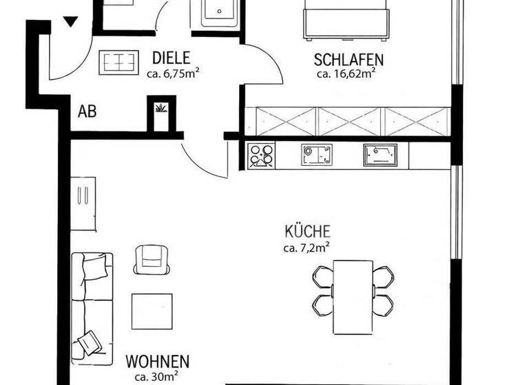 Wohnung zum Kauf 500.000 € 2 Zimmer 66,3 m² Söcking Starnberg 82319