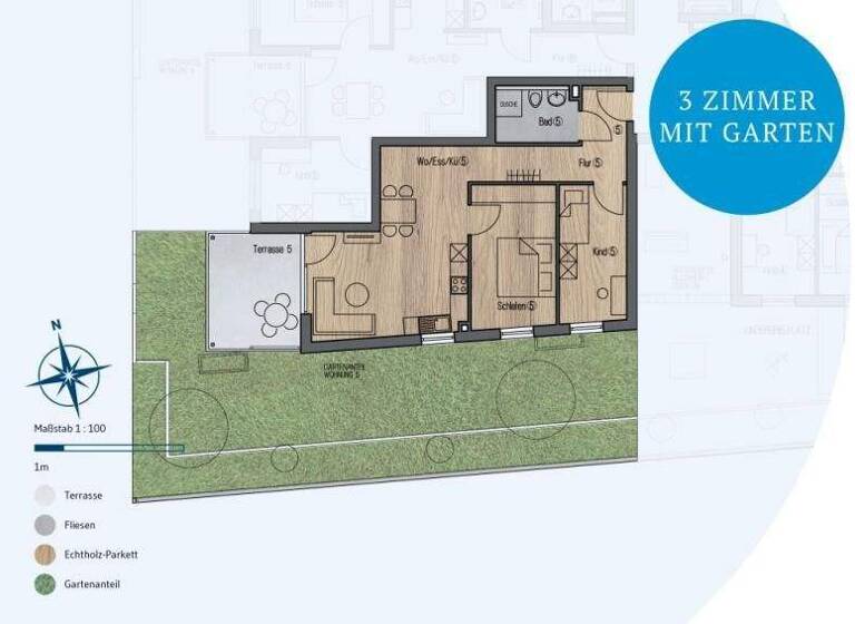 Wohnung zum Kauf provisionsfrei 399.000 € 3 Zimmer 72,2 m² Großheppacher Straße 46 Endersbach Weinstadt-Endersbach 71384