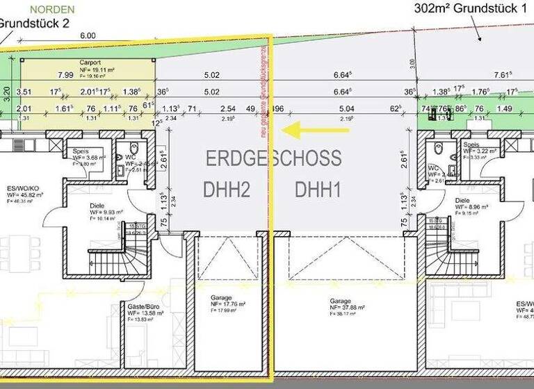 Doppelhaushälfte zum Kauf 1.090.000 € 6 Zimmer 172 m² 293 m² Grundstück Westenviertel Regensburg 93049