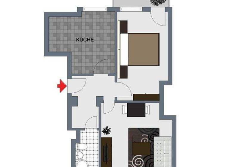 Wohnung zur Miete 318 € 2 Zimmer 53 m² 2. Geschoss Eickendorfer Str. 8 Fermersleben Magdeburg 39122