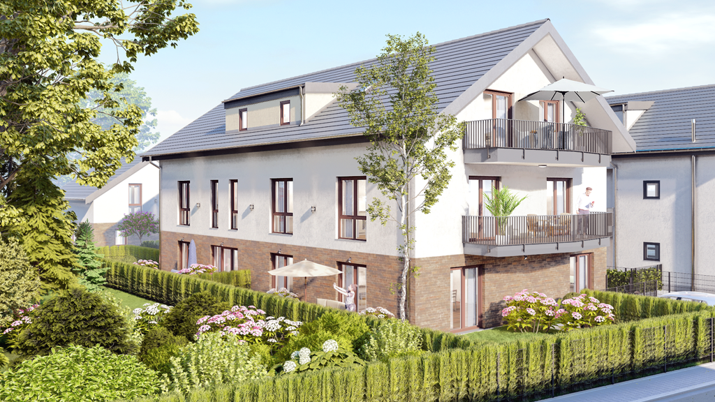 Terrassenwohnung zum Kauf - Erstbezug provisionsfrei 319.000 € 2 Zimmer 59,1 m² EG frei ab sofort Goethestraße 42 Walldorf Mörfelden-Walldorf 64546