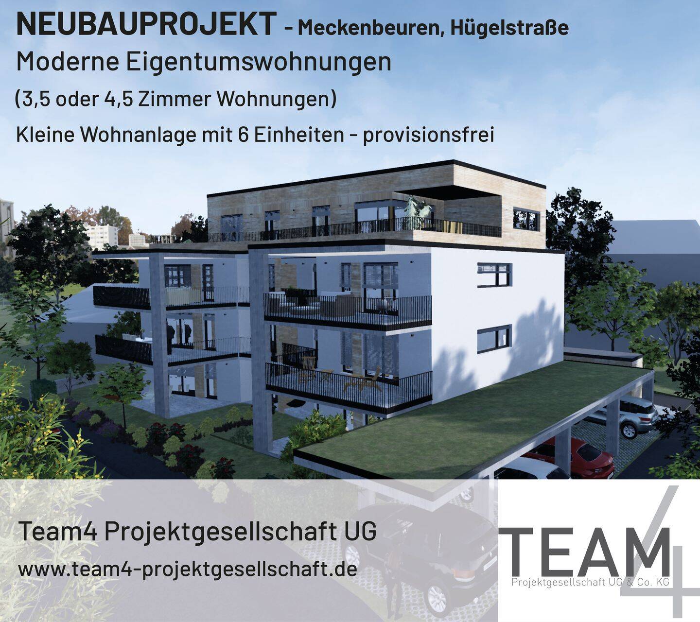 Neubau - Top 3,5 Zimmer barrierefreie Wohnung mit großem Balkon