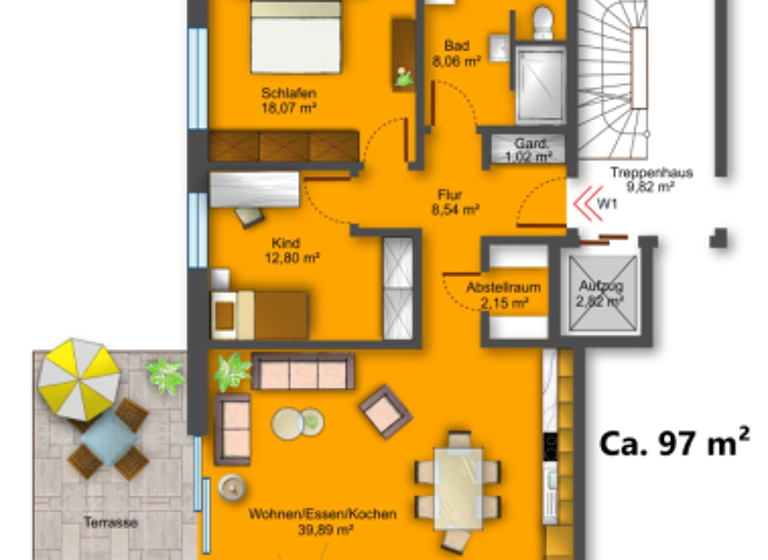 Wohnung zum Kauf provisionsfrei 431.000 € 3 Zimmer 96,8 m² Brasselsberg Kassel 34132