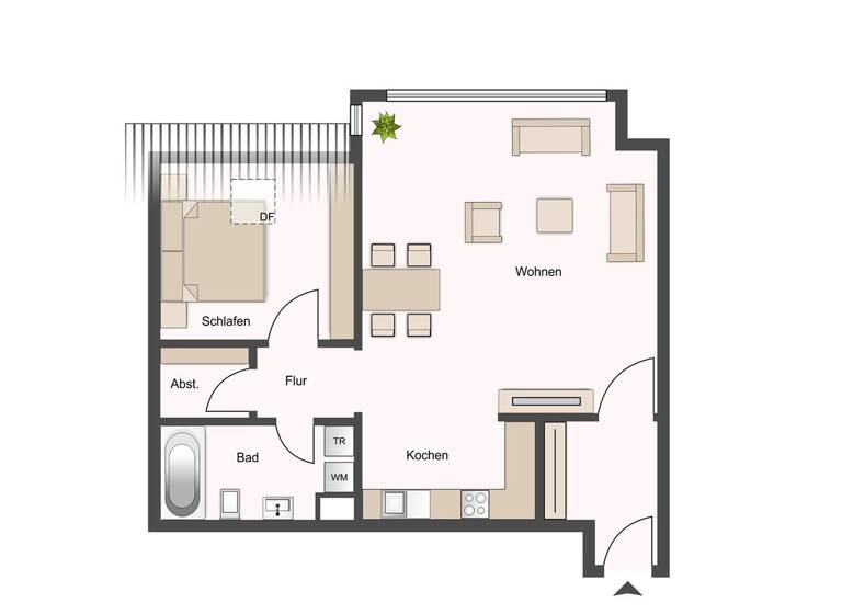 Wohnung zum Kauf 119.000 € 2 Zimmer 59 m² 4. Geschoss Waren 17192