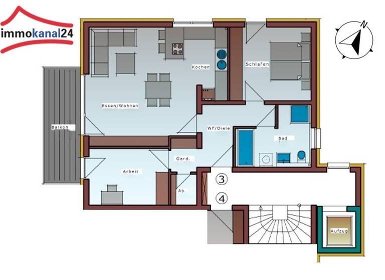 Wohnung zum Kauf provisionsfrei 341.000 € 3 Zimmer 81,3 m² 1. Geschoss frei ab sofort Solnhofen 91807