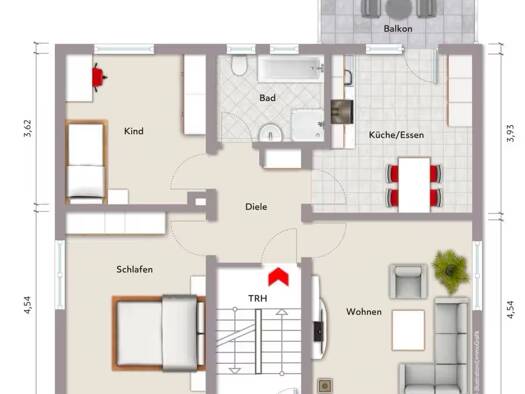 Wohnung zur Miete 1.100 € 3 Zimmer 75 m² 4 Geschosse frei ab 01.02.2027 Rastatt Rastatt 76437