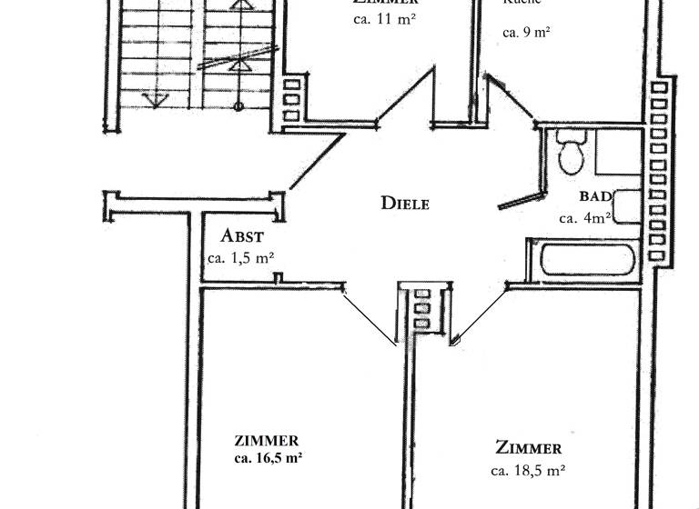 Wohnung zum Kauf 305.000 € 3 Zimmer 71,5 m²<br/>Wohnfläche 2.<br/>Geschoss Bramfeld Hamburg 22177