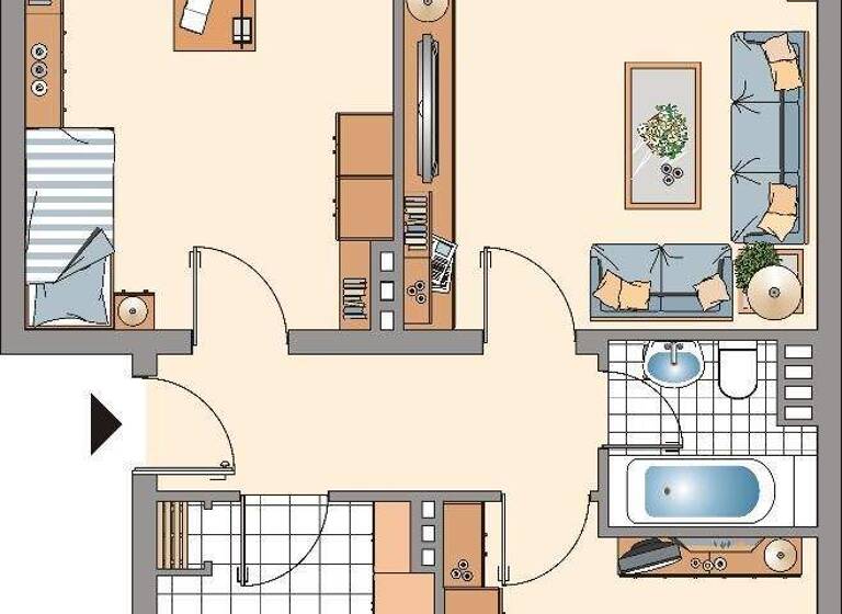 Wohnung zur Miete 709 € 3 Zimmer 72,2 m² 3. Geschoss Kärntner Straße 35 Windberg Mönchengladbach 41063