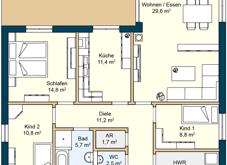 Bungalow zum Kauf provisionsfrei 440.000 € 4 Zimmer 102 m² 757 m² Grundstück Limbach Wilsdruff 01723