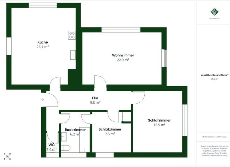 Wohnung zur Miete 1.700 € 3,5 Zimmer 90 m² EG Kirchbichl 6322
