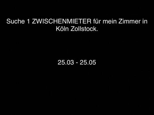 Terrassenwohnung zur Miete 650 € 2 Zimmer 85 m² Geschoss 1/3 frei ab sofort Am Vorgebirgstor 17 Zollstock Köln 50969