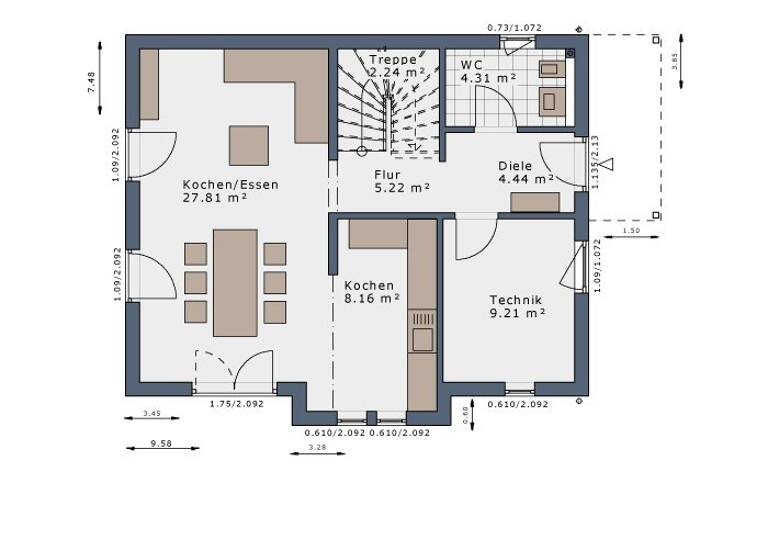 Einfamilienhaus zum Kauf provisionsfrei 633.045 € 4 Zimmer 120 m² 297 m² Grundstück Sontheim Heilbronn 74081