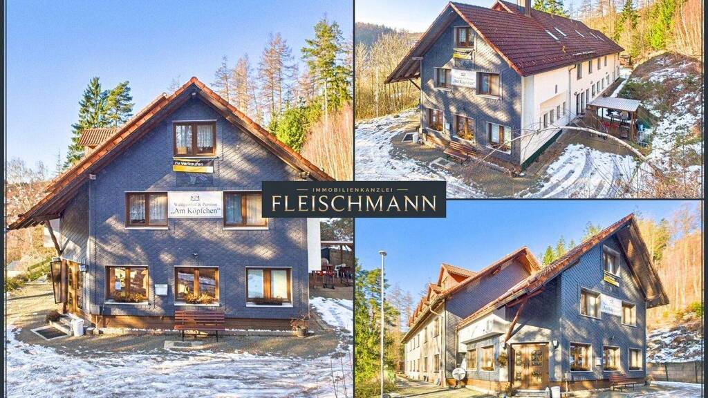 Gastronomie/Hotel zum Kauf provisionsfrei 370.000 € 258,3 m² Gastrofläche 2.352 m² Grundstück Am Köpfchen 1 Rotterode 98587