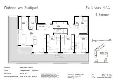 Penthouse zum Kauf provisionsfrei als Kapitalanlage geeignet 1.125.000 € 5 Zimmer 166,3 m² Mehringer Straße 3 Burghausen Burghausen 84489