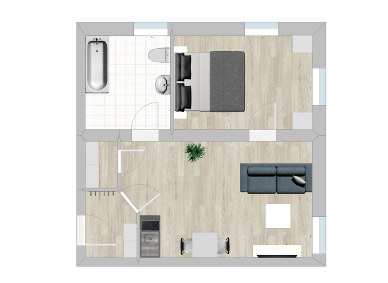 Wohnung zur Miete 360 € 2 Zimmer 41,2 m² frei ab sofort Steinkirchen 21720