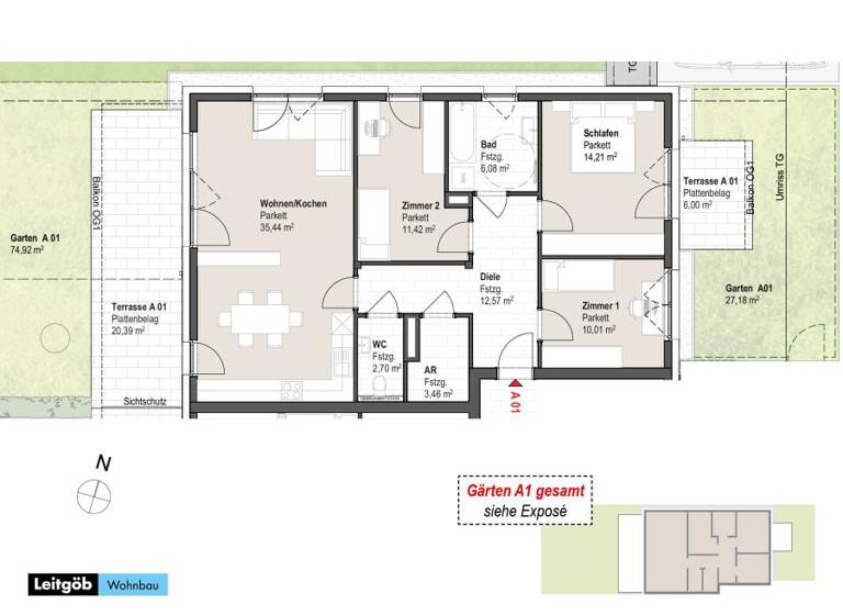 Wohnung zum Kauf provisionsfrei 407.820 € 3 Zimmer 77,7 m² Mittersill 5730