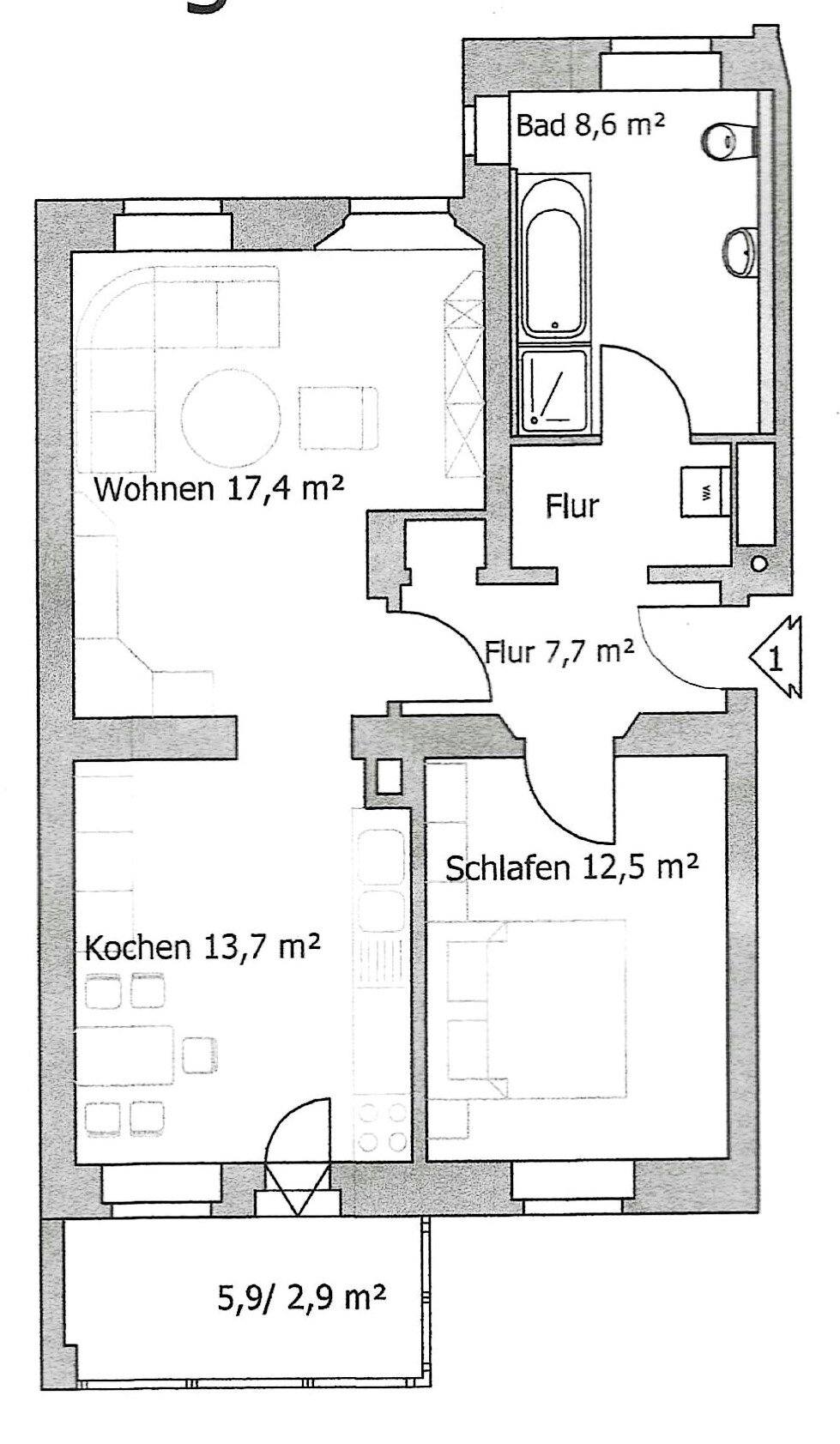 Wohnung zur Miete 400 € 2 Zimmer 65,7 m²<br/>Wohnfläche EG<br/>Geschoss 01.02.2025<br/>Verfügbarkeit Freiligrathstraße 28 Nordvorstadt 152 Zwickau 08058