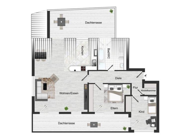 Terrassenwohnung zum Kauf 590.000 € 3 Zimmer 108,5 m² 2. Geschoss Freising 85354