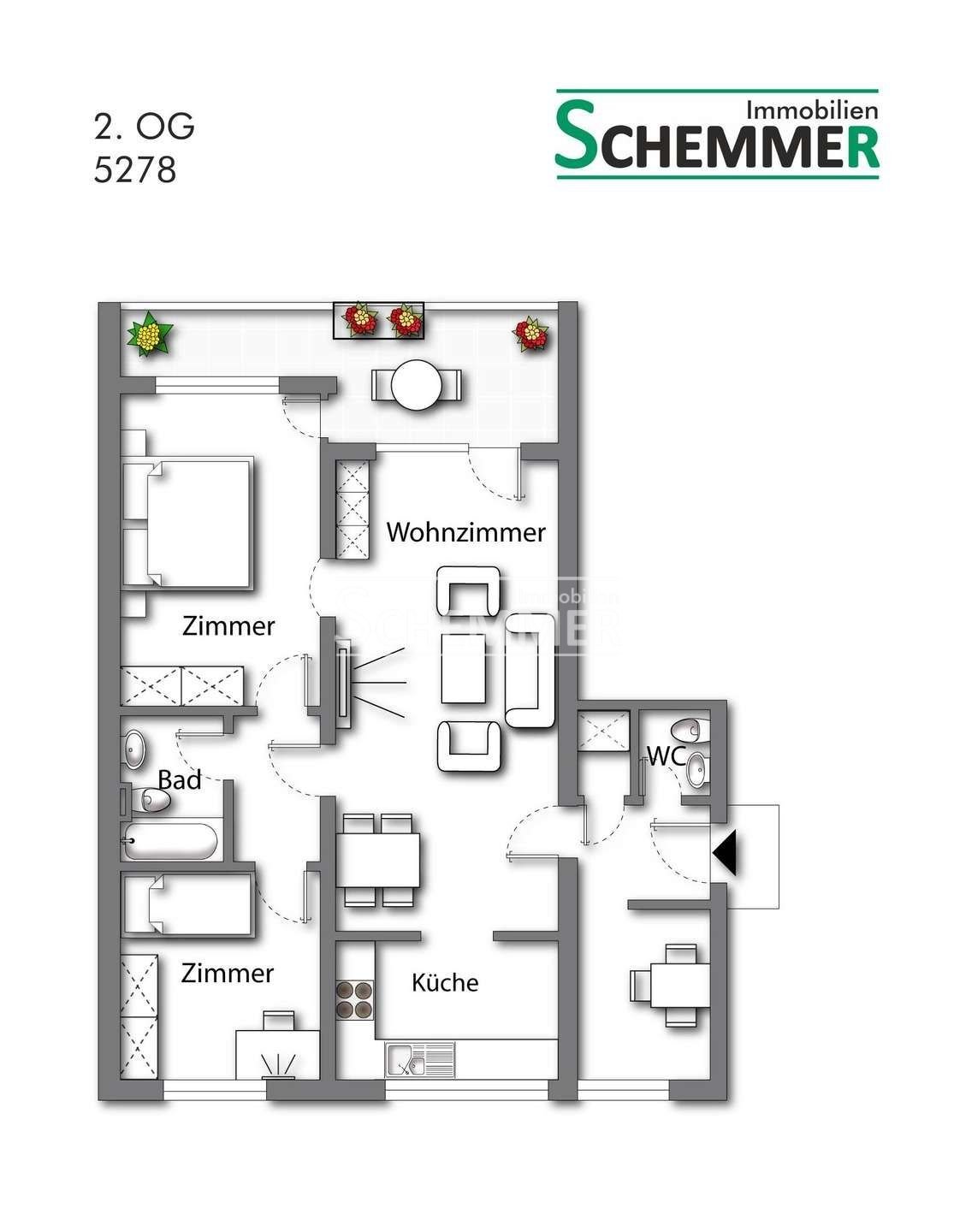 Wohnung zum Kauf 235.000 € 3 Zimmer 88 m²<br/>Wohnfläche 2.<br/>Geschoss Waldkirch Waldkirch 79183