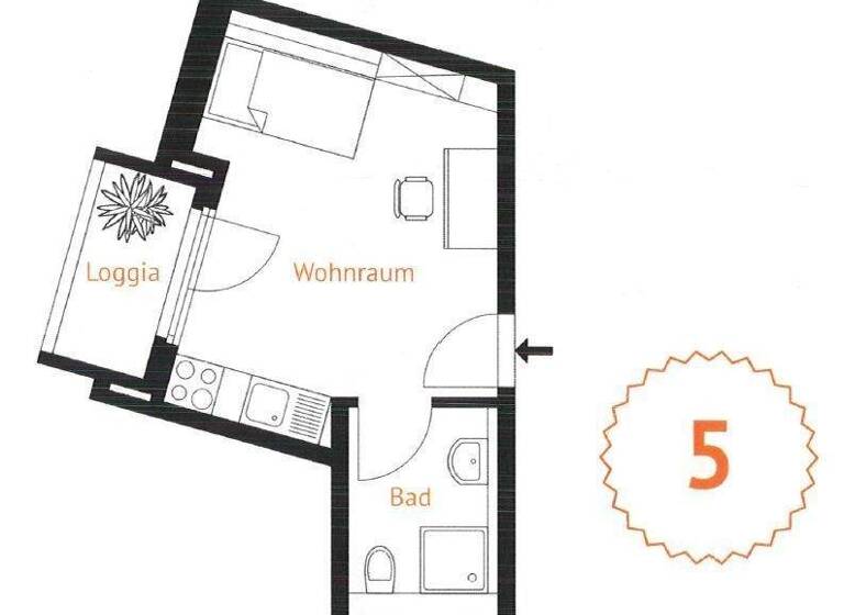 Studio zum Kauf 150.000 € 1 Zimmer 22 m² 1. Geschoss frei ab 01.05.2026 Bartholomäusstraße 54 Veilhof Nürnberg 90489