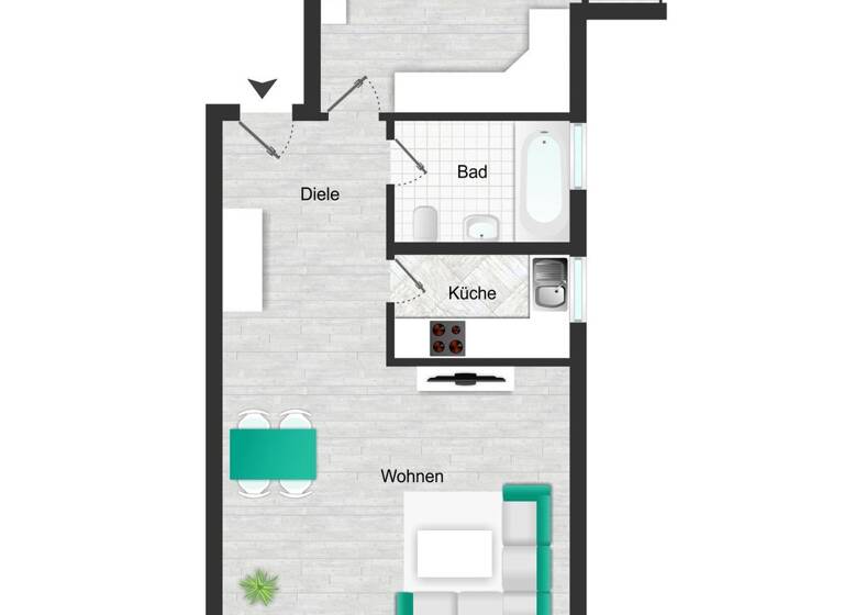 Wohnung zum Kauf 498.000 € 2 Zimmer 69 m² 1. Geschoss Bogenhausen München 81925