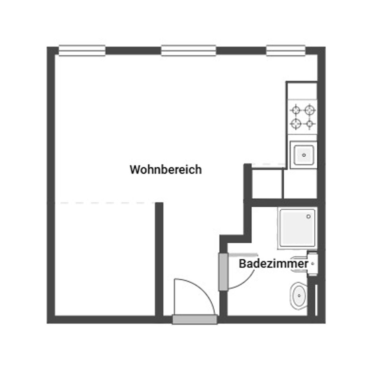 Wohnung zum Kauf 39.500 € 1 Zimmer 27,7 m²<br/>Wohnfläche 2.<br/>Geschoss Schloßchemnitz 026 Chemnitz 09113