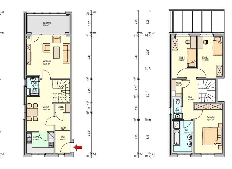 Maisonette zur Miete 1.155 € 4,5 Zimmer 107,5 m² 2. Geschoss frei ab 01.05.2026 Käthe-Kollwitz-Weg 9 Plochingen 73207