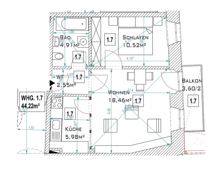 Wohnung zum Kauf 269.900 € 2 Zimmer 43 m²<br/>Wohnfläche 2.<br/>Geschoss Westnerwacht Regensburg 93047