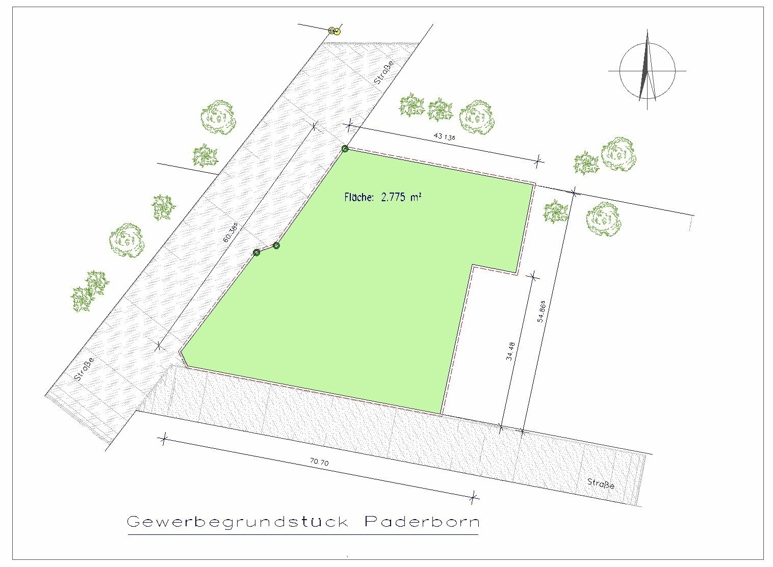 Gewerbegrundstück zum Kauf 500.000 € 2.775 m²<br/>Grundstück Wewer Paderborn 33106