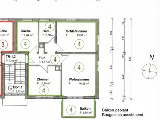 Wohnung zur Miete 750 € 3 Zimmer 57,3 m² 1. Geschoss Ditzingen 71254