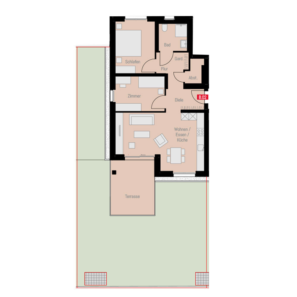 Wohnung zum Kauf 352.485 € 3 Zimmer 73,1 m²<br/>Wohnfläche Gaisbach Gaisbach 74653