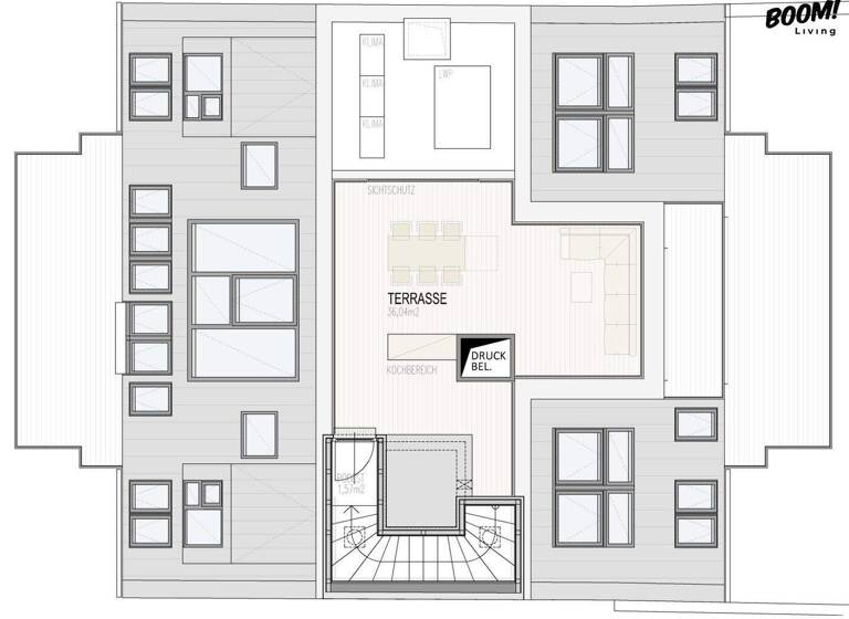 Penthouse zum Kauf - Erstbezug 799.000 € 5 Zimmer 112,9 m² 6. Geschoss frei ab 31.12.2026 Wien,Floridsdorf 1210
