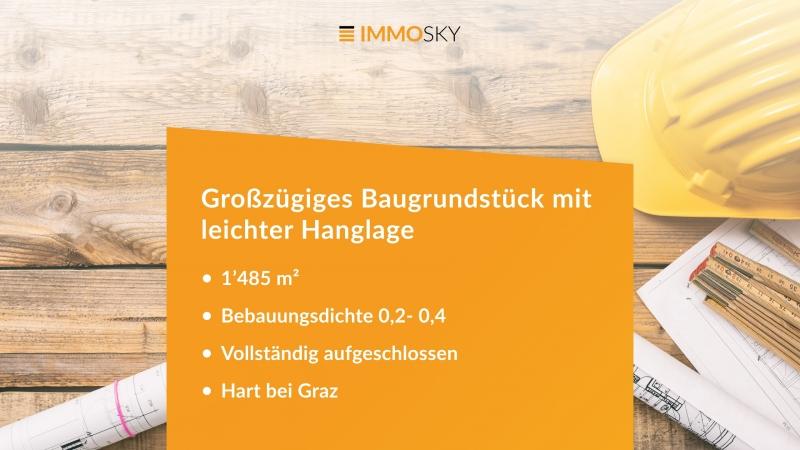 Grundstück zum Kauf 490.000 € 1.485 m²<br/>Grundstück Hart bei Graz 8075