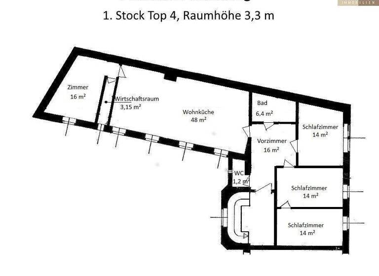 Wohnung zum Kauf 449.000 € 5 Zimmer 130,8 m² 1. Geschoss Weilburgstraße Baden 2500