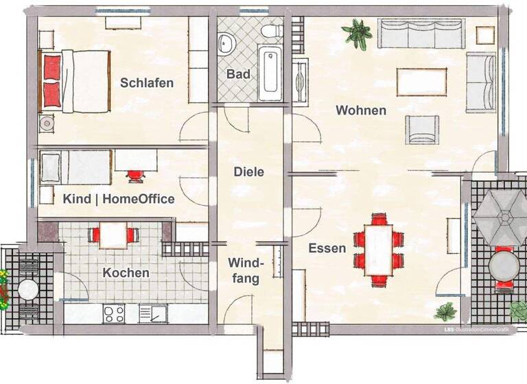 Wohnung zum Kauf 179.000 € 4 Zimmer 90,6 m² 4. Geschoss frei ab sofort Döhren Hannover 30519