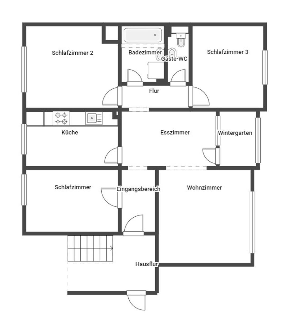 Wohnung zum Kauf 99.000 € 4 Zimmer 81,3 m²<br/>Wohnfläche 1.<br/>Geschoss Hakedahl Detmold 32758