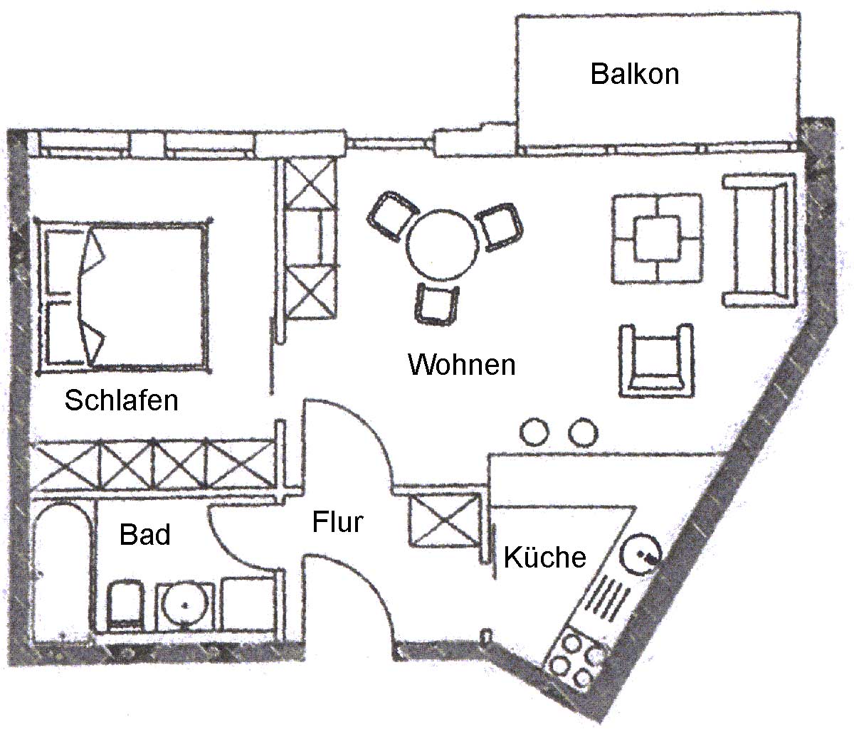 Wohnung zur Miete 445 € 2 Zimmer 47 m²<br/>Wohnfläche 1.<br/>Geschoss 01.12.2024<br/>Verfügbarkeit Lutherstraße 20 Neustadt-Neuschönefeld Leipzig 04315