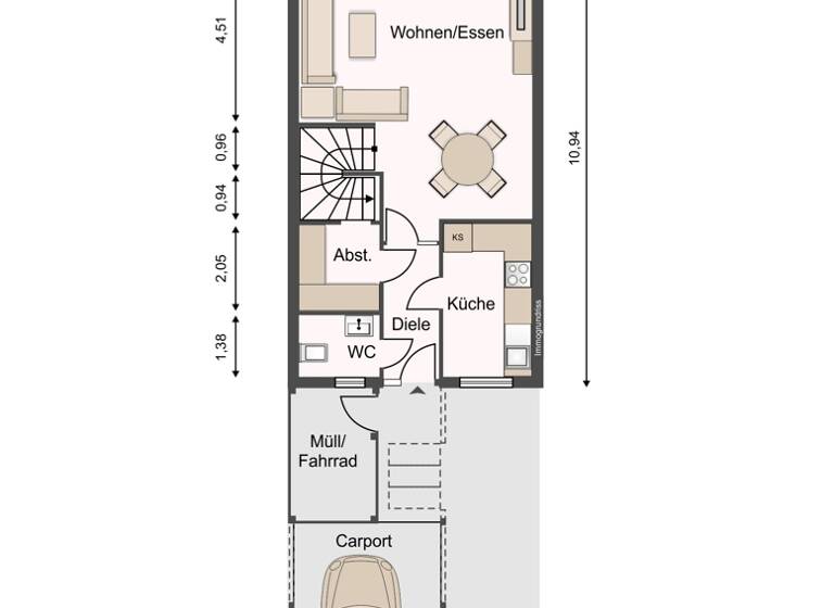 Reihenmittelhaus zum Kauf 259.000 € 4 Zimmer 89 m² 230 m² Grundstück Heide 25746